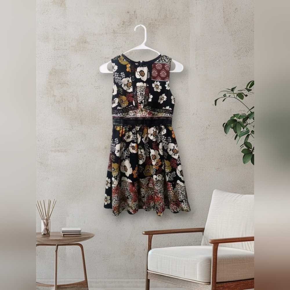#141 Topshop Floral Patchwork Dress Size 6 - Picture 3 of 3